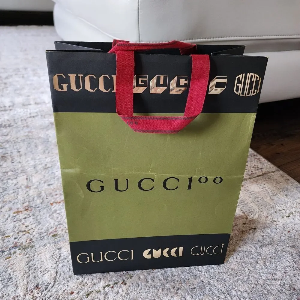 Gucci Green and Black Gift Bags